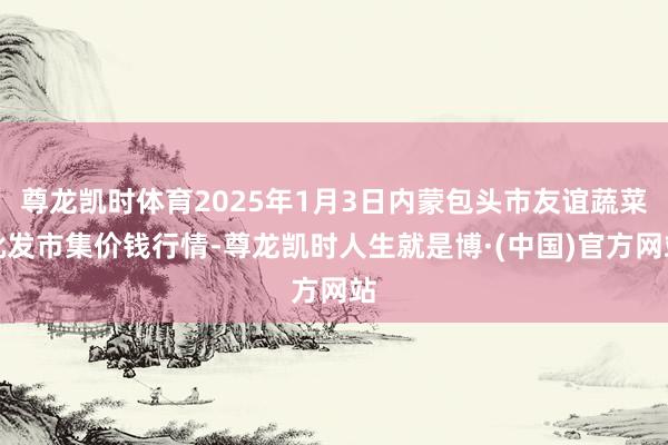 尊龙凯时体育2025年1月3日内蒙包头市友谊蔬菜批发市集价钱行情-尊龙凯时人生就是博·(中国)官方网站