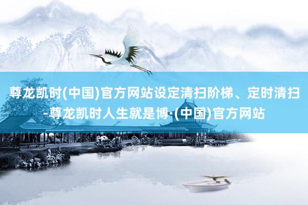 尊龙凯时(中国)官方网站设定清扫阶梯、定时清扫-尊龙凯时人生就是博·(中国)官方网站