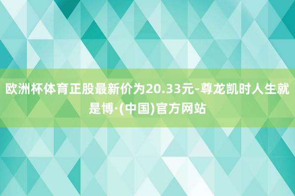 欧洲杯体育正股最新价为20.33元-尊龙凯时人生就是博·(中国)官方网站