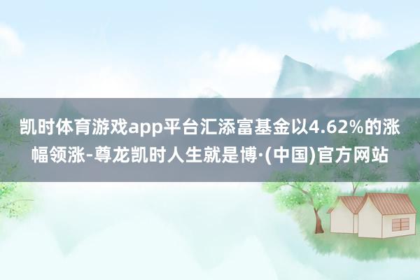 凯时体育游戏app平台汇添富基金以4.62%的涨幅领涨-尊龙凯时人生就是博·(中国)官方网站