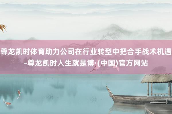 尊龙凯时体育助力公司在行业转型中把合手战术机遇-尊龙凯时人生就是博·(中国)官方网站