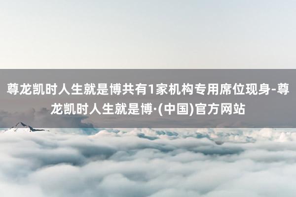 尊龙凯时人生就是博共有1家机构专用席位现身-尊龙凯时人生就是博·(中国)官方网站